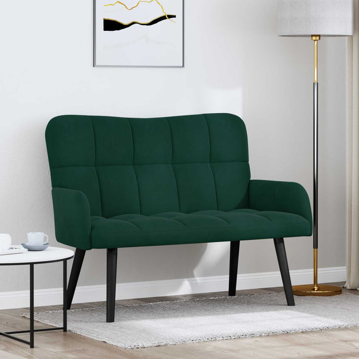 Canapea cu două locuri Verde închis 115 x 61 x 87 cm Catifea - WALTI WALTI