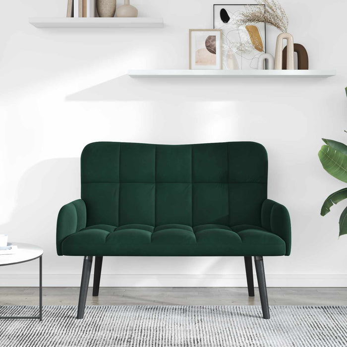 Canapea cu două locuri Verde închis 115 x 61 x 87 cm Catifea - WALTI WALTI