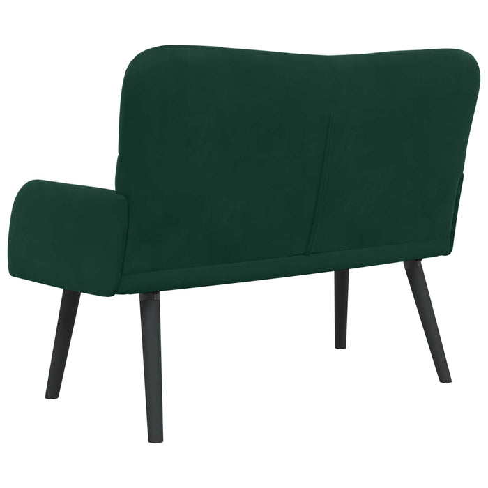 Canapea cu două locuri Verde închis 115 x 61 x 87 cm Catifea - WALTI WALTI