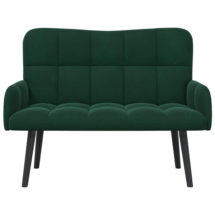 Canapea cu două locuri Verde închis 115 x 61 x 87 cm Catifea - WALTI WALTI
