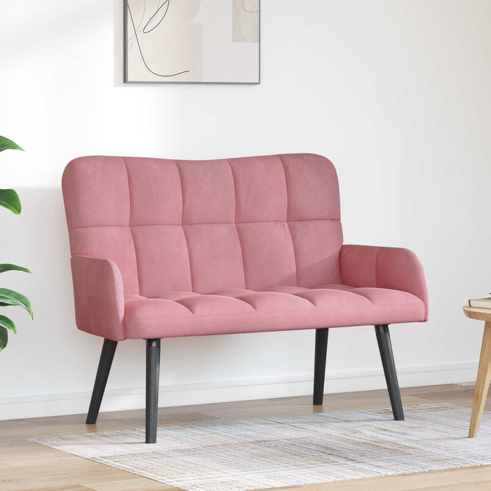 Canapea cu două locuri Roz 115 x 61 x 87 cm Catifea - WALTI WALTI