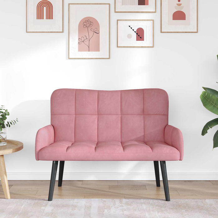 Canapea cu două locuri Roz 115 x 61 x 87 cm Catifea - WALTI WALTI