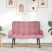 Canapea cu două locuri Roz 115 x 61 x 87 cm Catifea - WALTI WALTI
