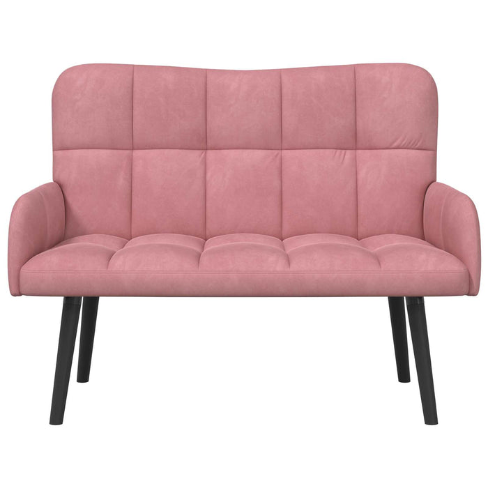 Canapea cu două locuri Roz 115 x 61 x 87 cm Catifea - WALTI WALTI