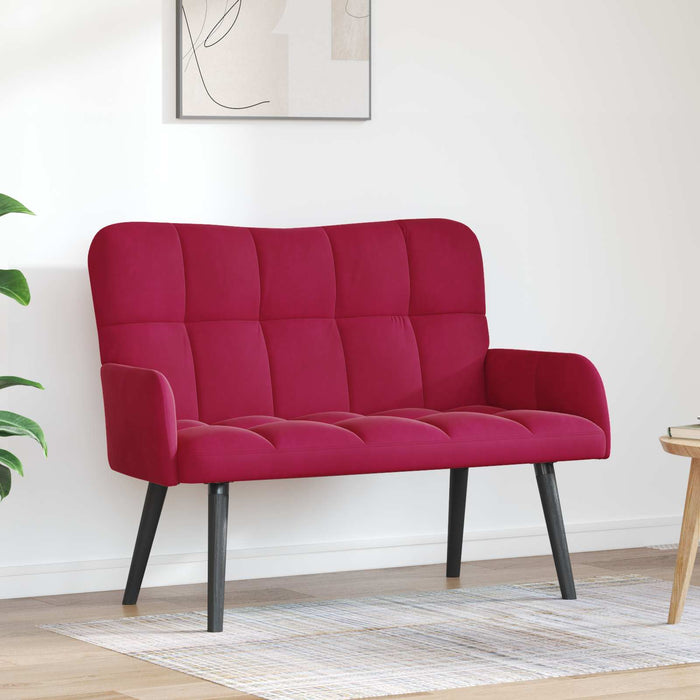 Canapea cu două locuri bordo 115 x 61 x 87 cm Catifea - WALTI WALTI