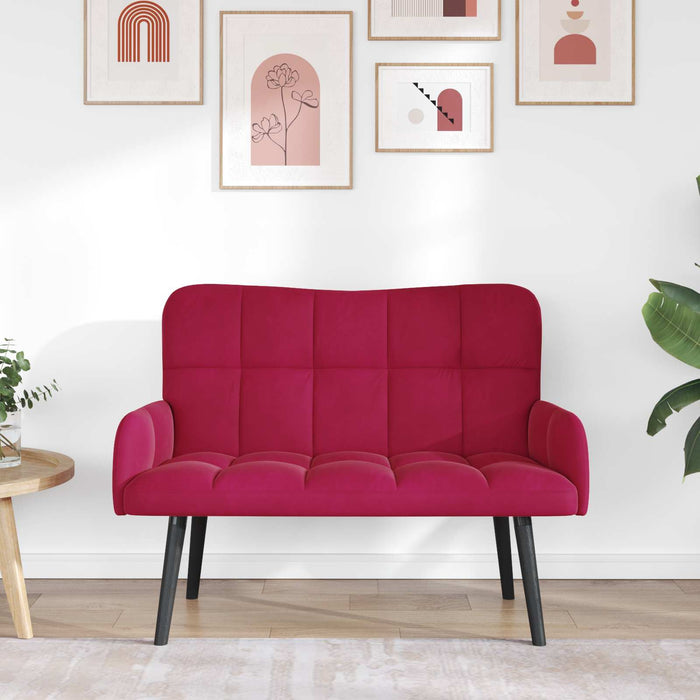 Canapea cu două locuri bordo 115 x 61 x 87 cm Catifea - WALTI WALTI