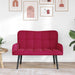 Canapea cu două locuri bordo 115 x 61 x 87 cm Catifea - WALTI WALTI