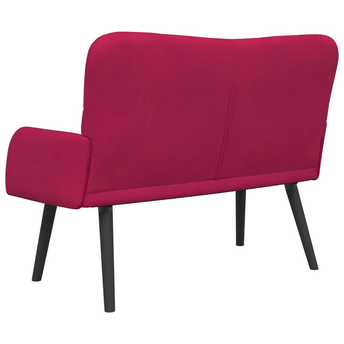 Canapea cu două locuri bordo 115 x 61 x 87 cm Catifea - WALTI WALTI