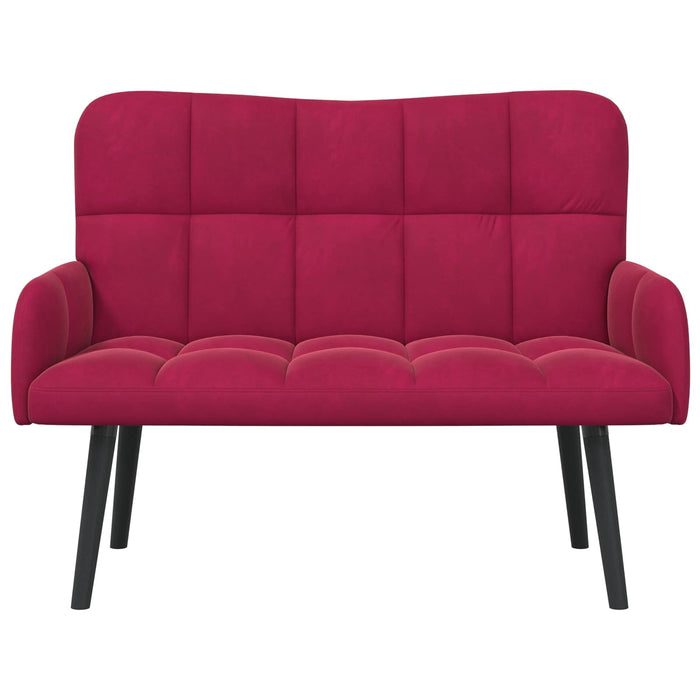 Canapea cu două locuri bordo 115 x 61 x 87 cm Catifea - WALTI WALTI