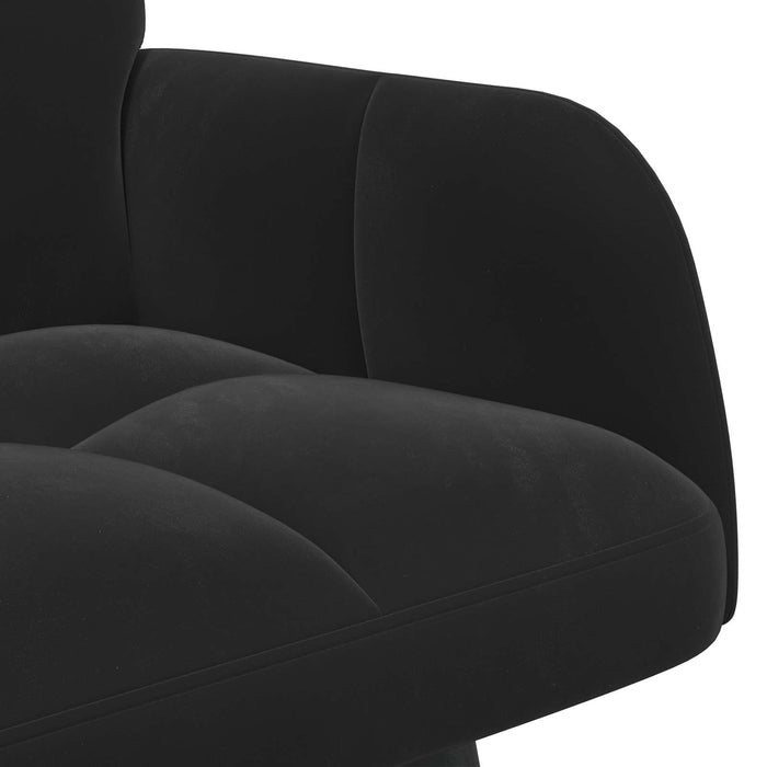 Canapea cu două locuri Negru 115 x 61 x 87 cm Catifea - WALTI WALTI