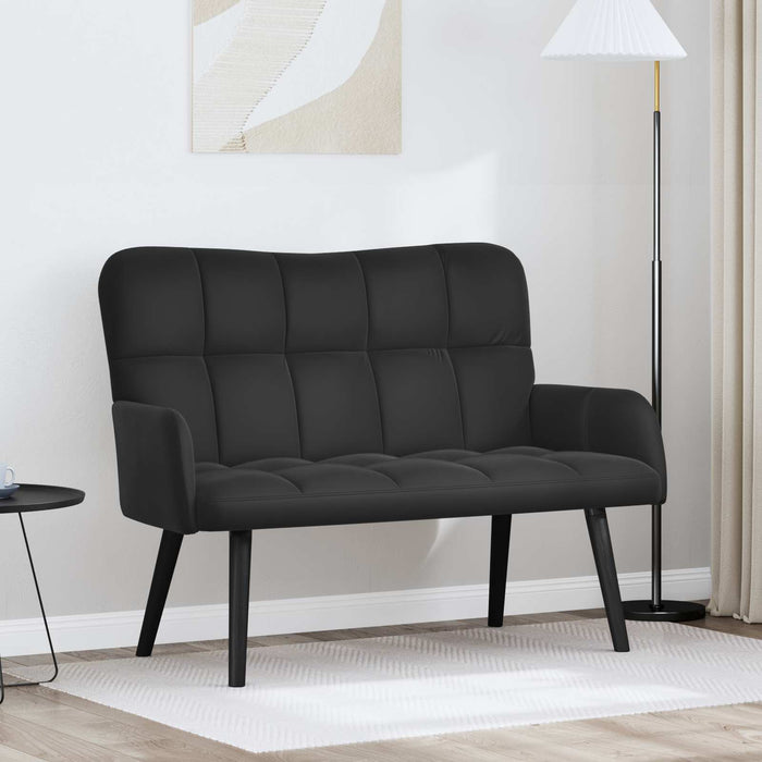 Canapea cu două locuri Negru 115 x 61 x 87 cm Catifea - WALTI WALTI