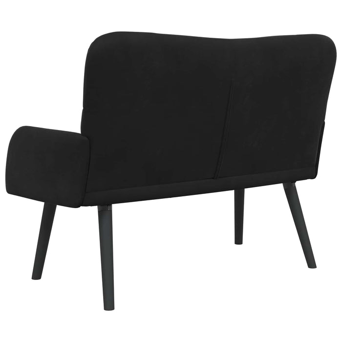 Canapea cu două locuri Negru 115 x 61 x 87 cm Catifea - WALTI WALTI