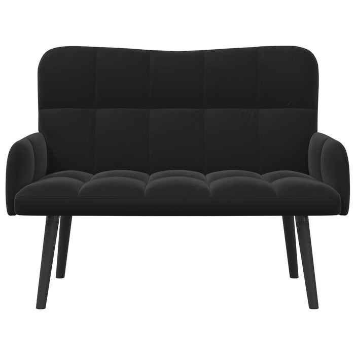 Canapea cu două locuri Negru 115 x 61 x 87 cm Catifea - WALTI WALTI