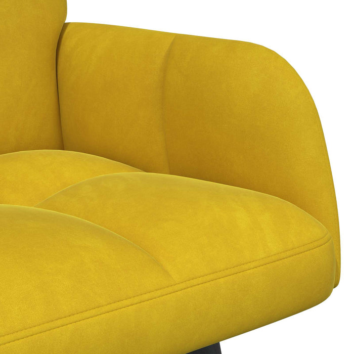 Canapea cu două locuri Galben 115 x 61 x 87 cm Catifea - WALTI WALTI