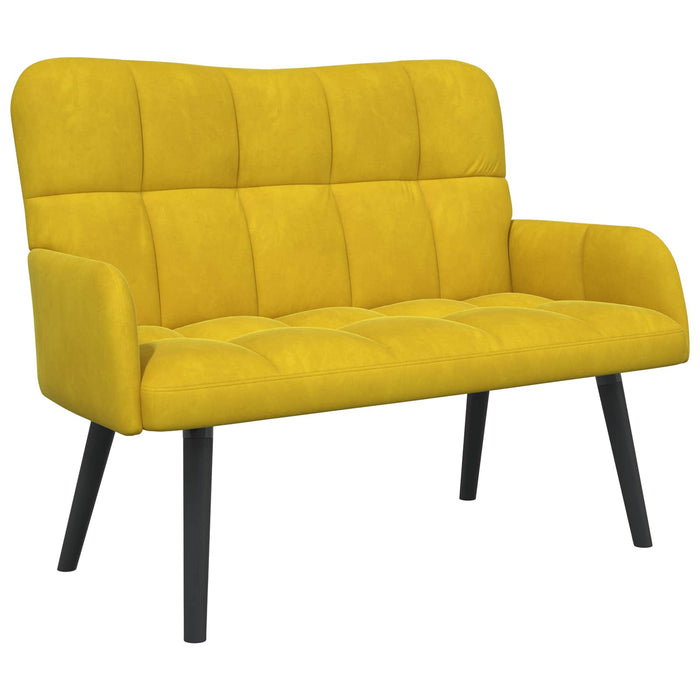 Canapea cu două locuri Galben 115 x 61 x 87 cm Catifea - WALTI WALTI