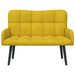 Canapea cu două locuri Galben 115 x 61 x 87 cm Catifea - WALTI WALTI