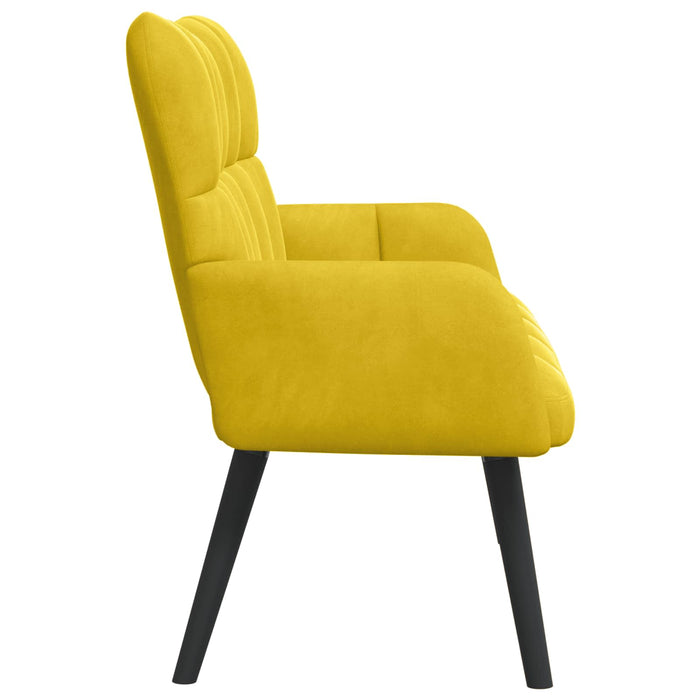 Canapea cu două locuri Galben 115 x 61 x 87 cm Catifea - WALTI WALTI