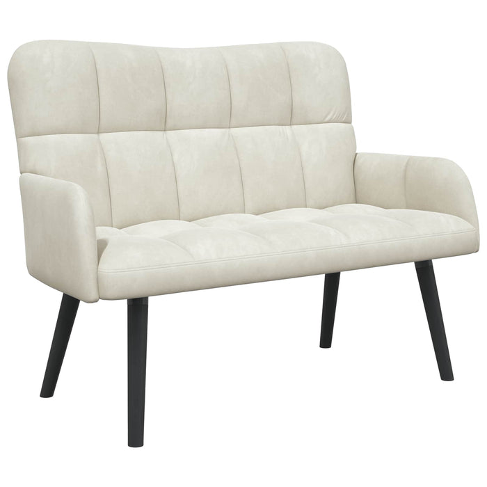 Canapea cu două locuri Crem 115 x 61 x 87 cm Catifea - WALTI WALTI