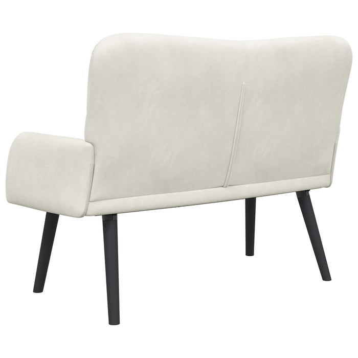 Canapea cu două locuri Crem 115 x 61 x 87 cm Catifea - WALTI WALTI
