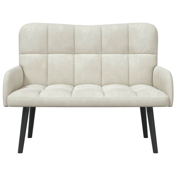Canapea cu două locuri Crem 115 x 61 x 87 cm Catifea - WALTI WALTI
