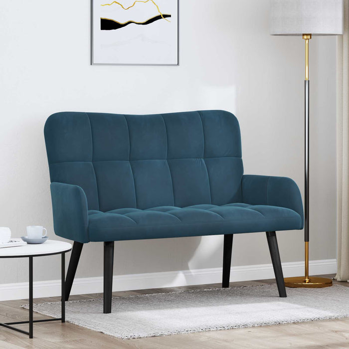 Canapea cu două locuri albastru 115 x 61 x 87 cm Catifea - WALTI WALTI