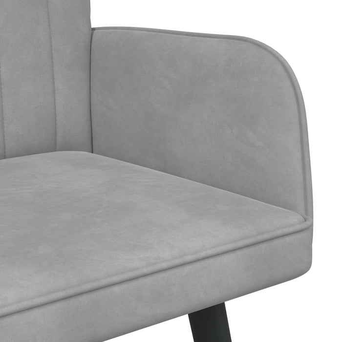 Canapea cu două locuri Gri deschis 115 x 61 x 87 cm Catifea - WALTI WALTI