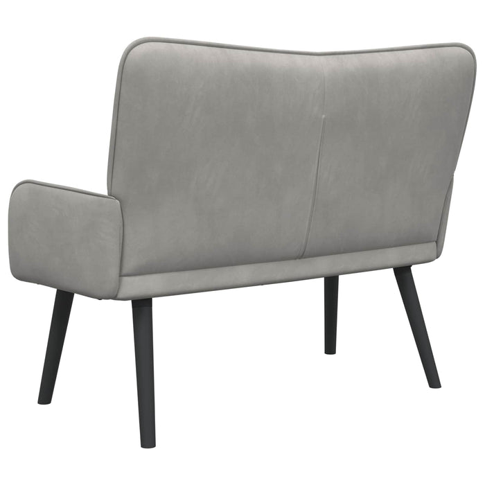 Canapea cu două locuri Gri deschis 115 x 61 x 87 cm Catifea - WALTI WALTI