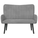 Canapea cu două locuri Gri deschis 115 x 61 x 87 cm Catifea - WALTI WALTI