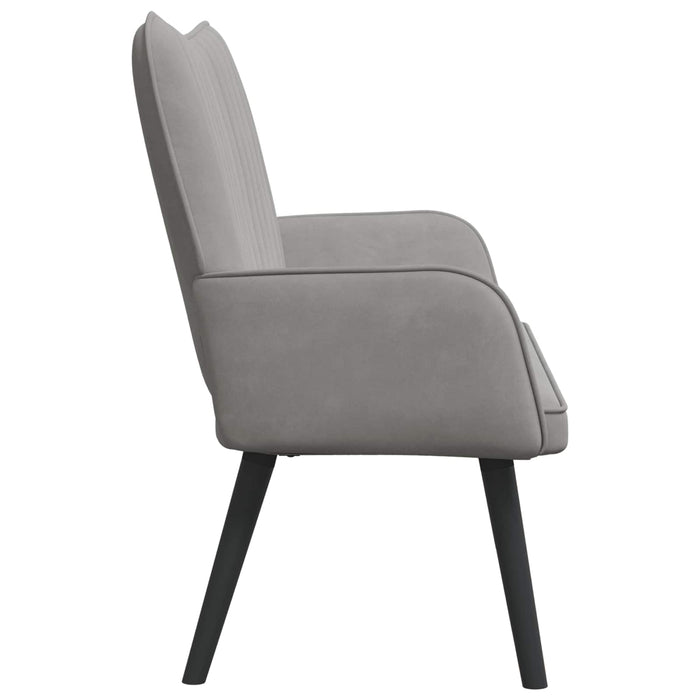 Canapea cu două locuri Gri deschis 115 x 61 x 87 cm Catifea - WALTI WALTI
