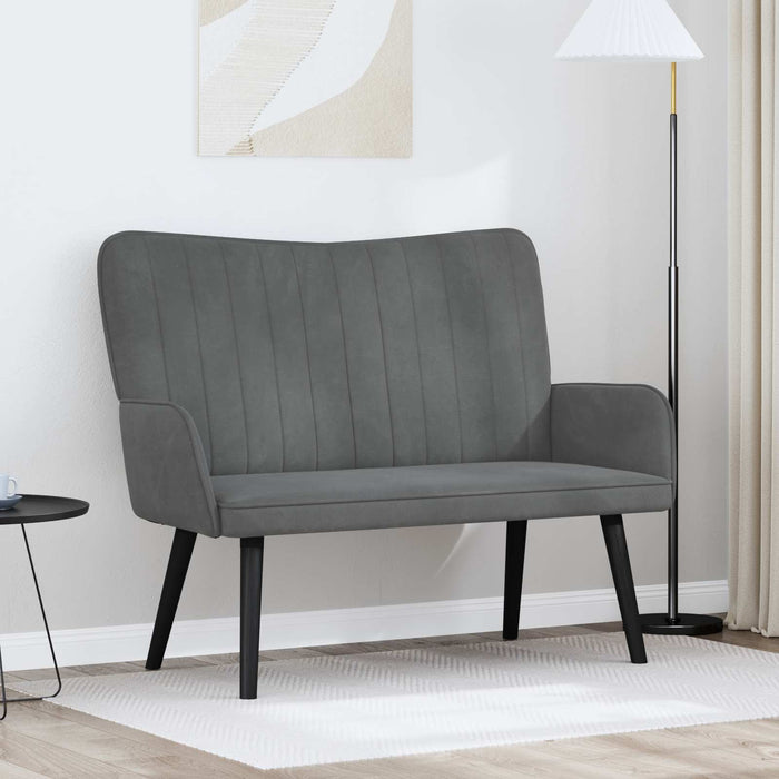 Canapea cu două locuri Gri închis 115 x 61 x 87 cm Catifea - WALTI WALTI