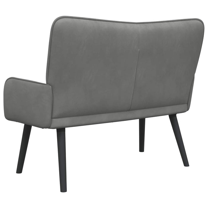 Canapea cu două locuri Gri închis 115 x 61 x 87 cm Catifea - WALTI WALTI