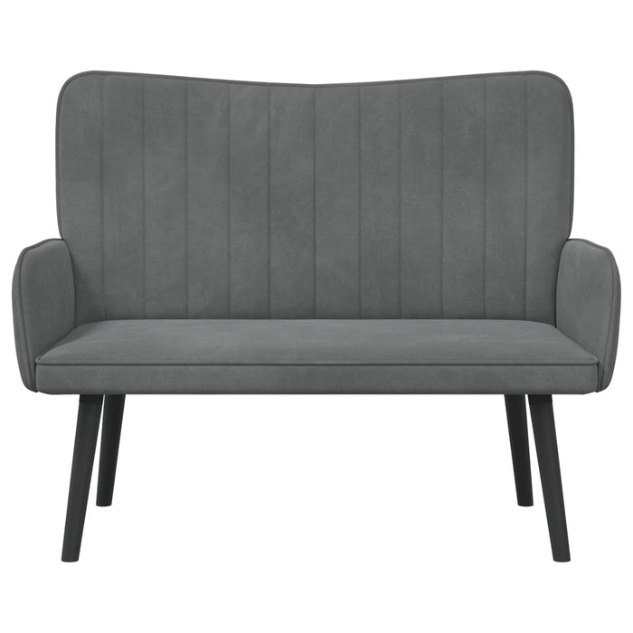 Canapea cu două locuri Gri închis 115 x 61 x 87 cm Catifea - WALTI WALTI