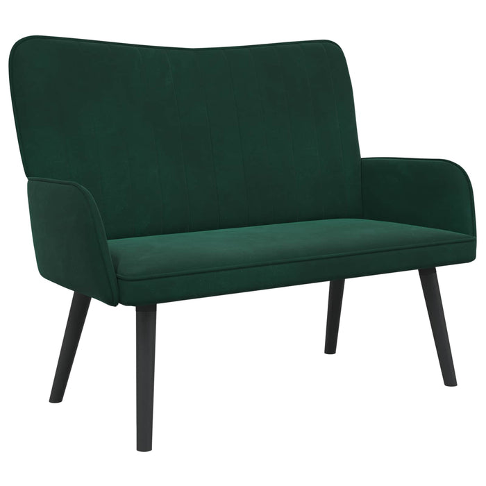 Canapea cu două locuri Verde închis 115 x 61 x 87 cm Catifea - WALTI WALTI