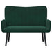 Canapea cu două locuri Verde închis 115 x 61 x 87 cm Catifea - WALTI WALTI