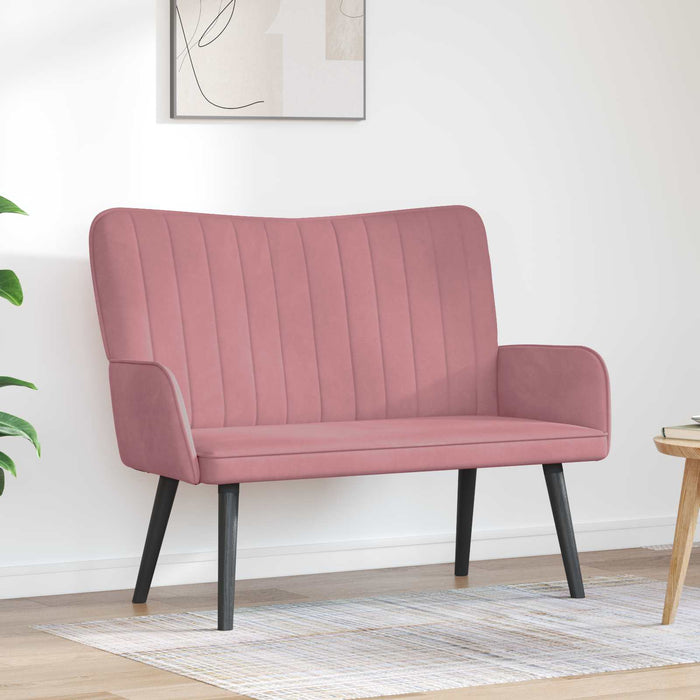 Canapea cu două locuri Roz 115 x 61 x 87 cm Catifea - WALTI WALTI