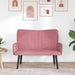 Canapea cu două locuri Roz 115 x 61 x 87 cm Catifea - WALTI WALTI