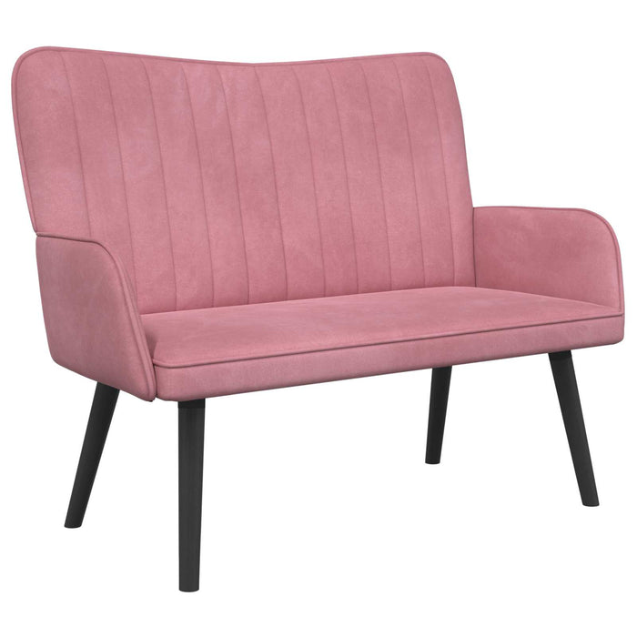 Canapea cu două locuri Roz 115 x 61 x 87 cm Catifea - WALTI WALTI