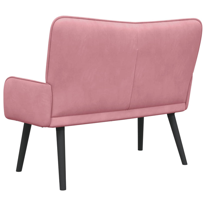 Canapea cu două locuri Roz 115 x 61 x 87 cm Catifea - WALTI WALTI