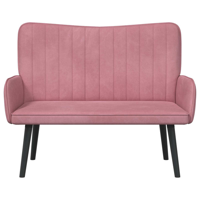 Canapea cu două locuri Roz 115 x 61 x 87 cm Catifea - WALTI WALTI