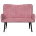Canapea cu două locuri Roz 115 x 61 x 87 cm Catifea - WALTI WALTI