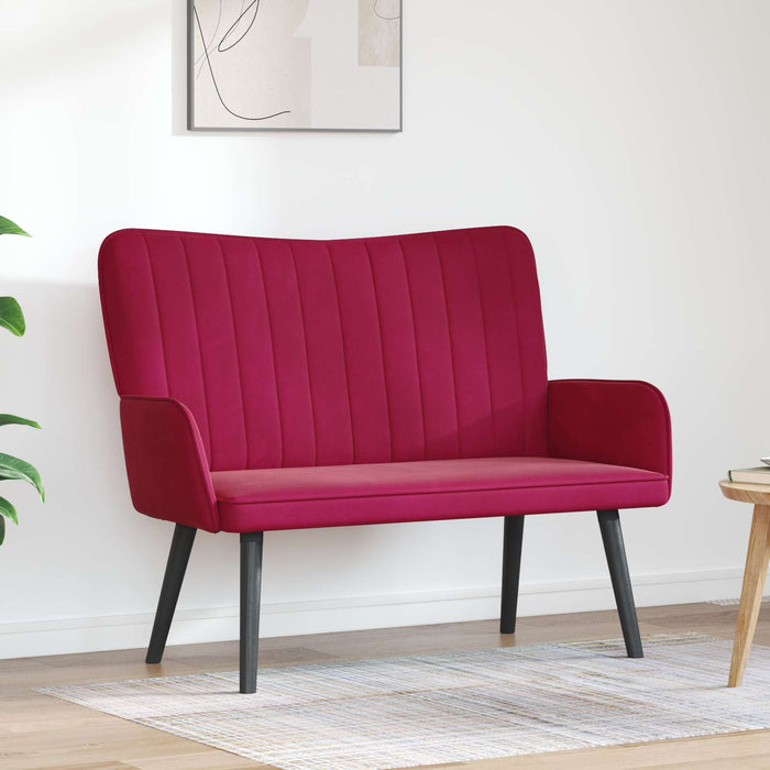 Canapea cu două locuri bordo 115 x 61 x 87 cm Catifea - WALTI WALTI