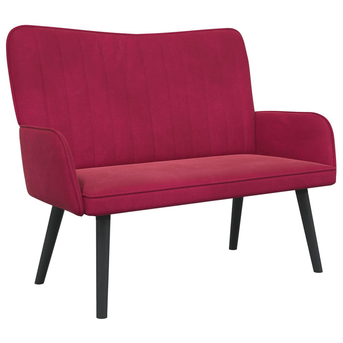 Canapea cu două locuri bordo 115 x 61 x 87 cm Catifea - WALTI WALTI