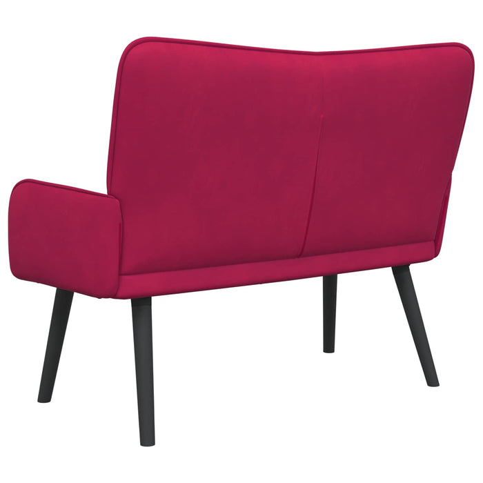 Canapea cu două locuri bordo 115 x 61 x 87 cm Catifea - WALTI WALTI