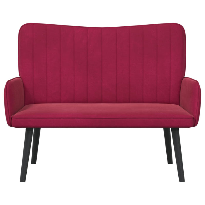 Canapea cu două locuri bordo 115 x 61 x 87 cm Catifea - WALTI WALTI