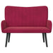 Canapea cu două locuri bordo 115 x 61 x 87 cm Catifea - WALTI WALTI