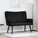Canapea cu două locuri Negru 115 x 61 x 87 cm Catifea - WALTI WALTI
