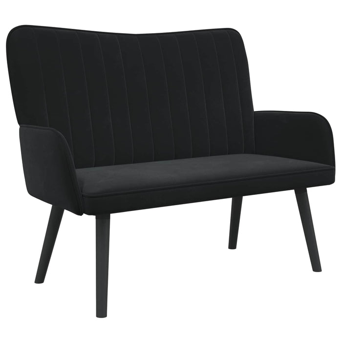 Canapea cu două locuri Negru 115 x 61 x 87 cm Catifea - WALTI WALTI