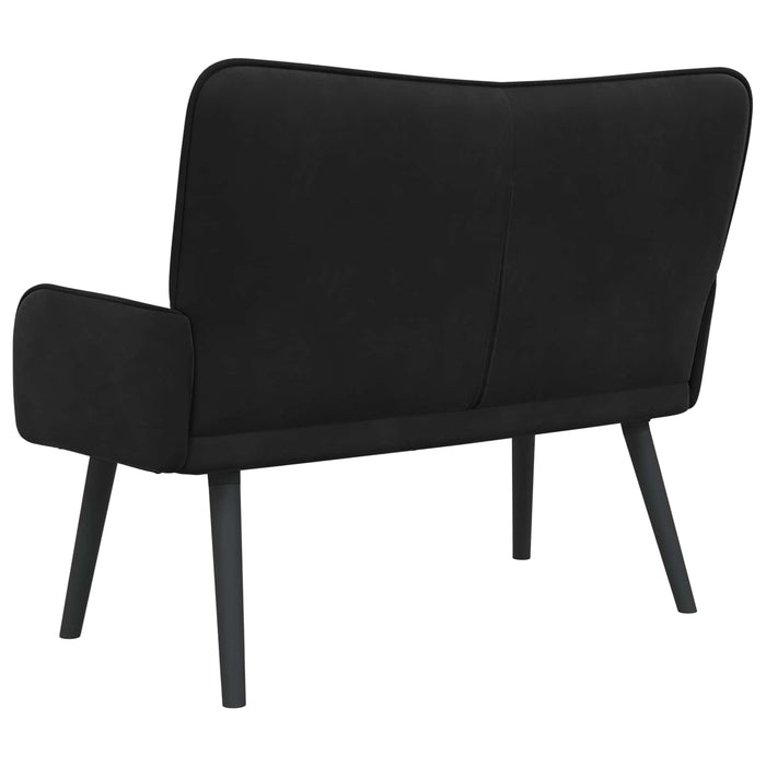 Canapea cu două locuri Negru 115 x 61 x 87 cm Catifea - WALTI WALTI