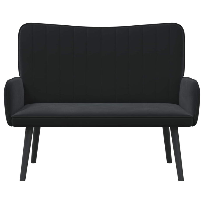Canapea cu două locuri Negru 115 x 61 x 87 cm Catifea - WALTI WALTI