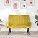 Canapea cu două locuri Galben 115 x 61 x 87 cm Catifea - WALTI WALTI